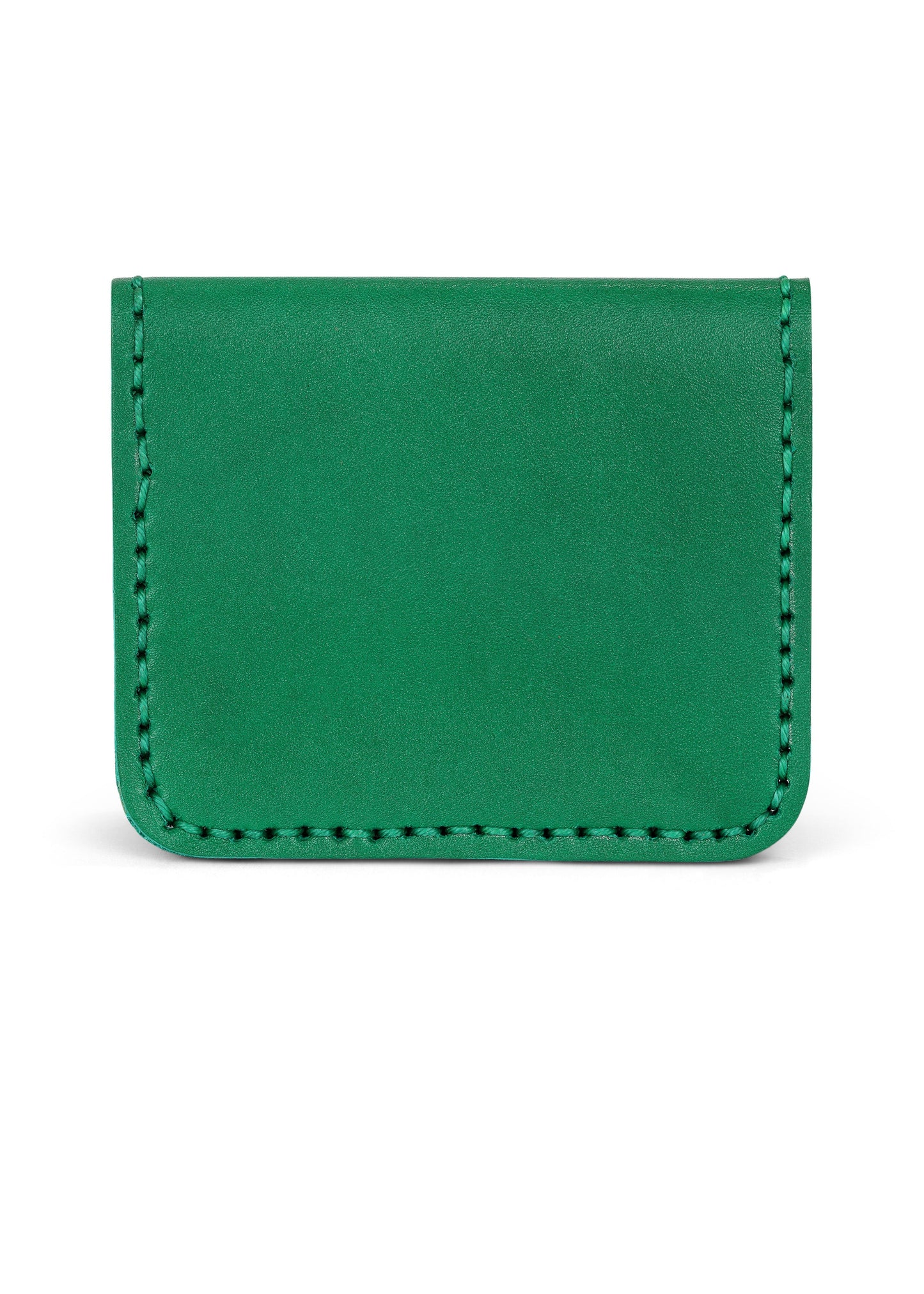 LEATHER CARDHOLDER WALLET // EMERALD