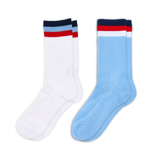 3 Stripe Casual Crew Socks 2-Pack