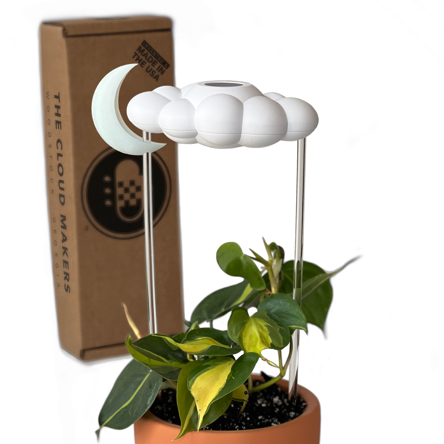 Original Dripping Rain Cloud with Glow in the Dark Moon Charm