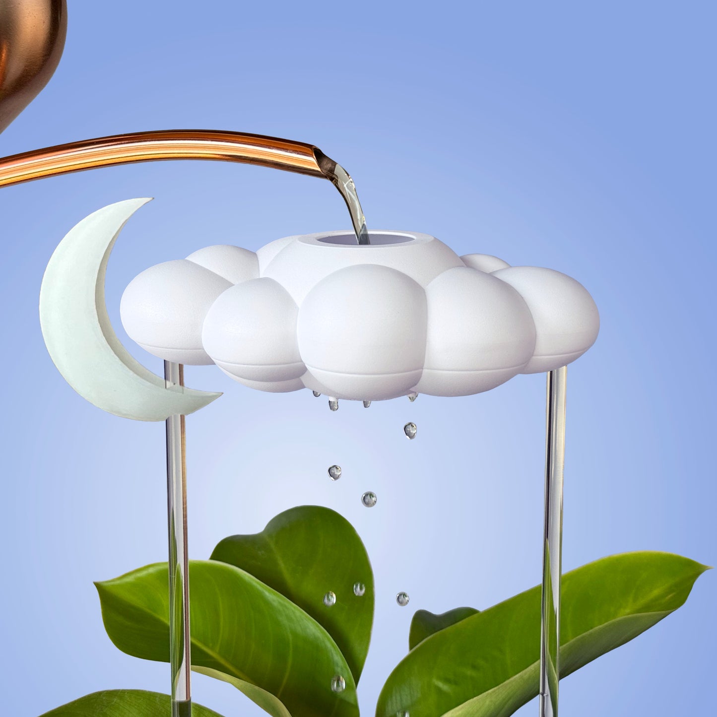 Original Dripping Rain Cloud with Glow in the Dark Moon Charm