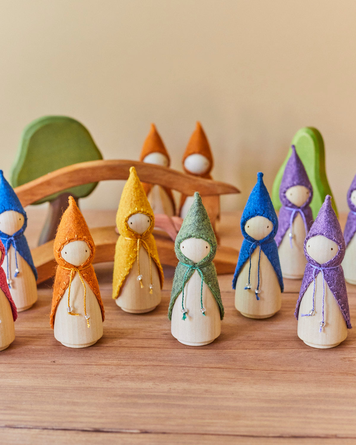 Orange Wooden Gnome