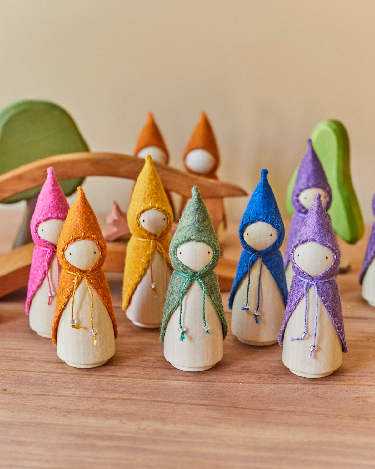 Orange Wooden Gnome