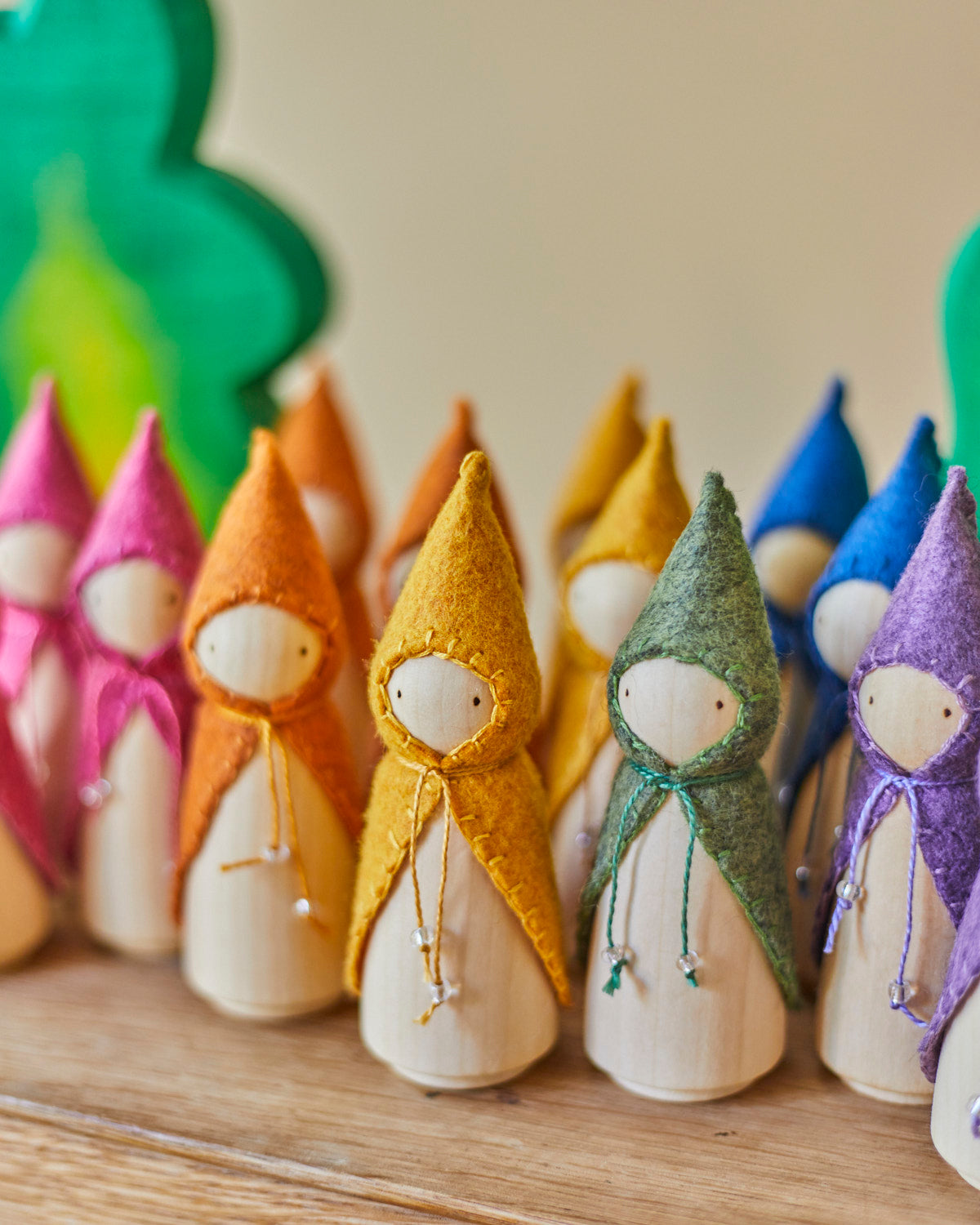 Orange Wooden Gnome