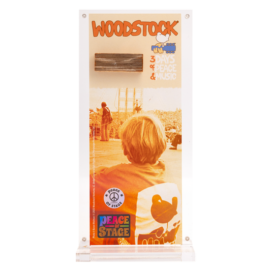 Boy on Original Woodstock Stage  Acrylic Frame