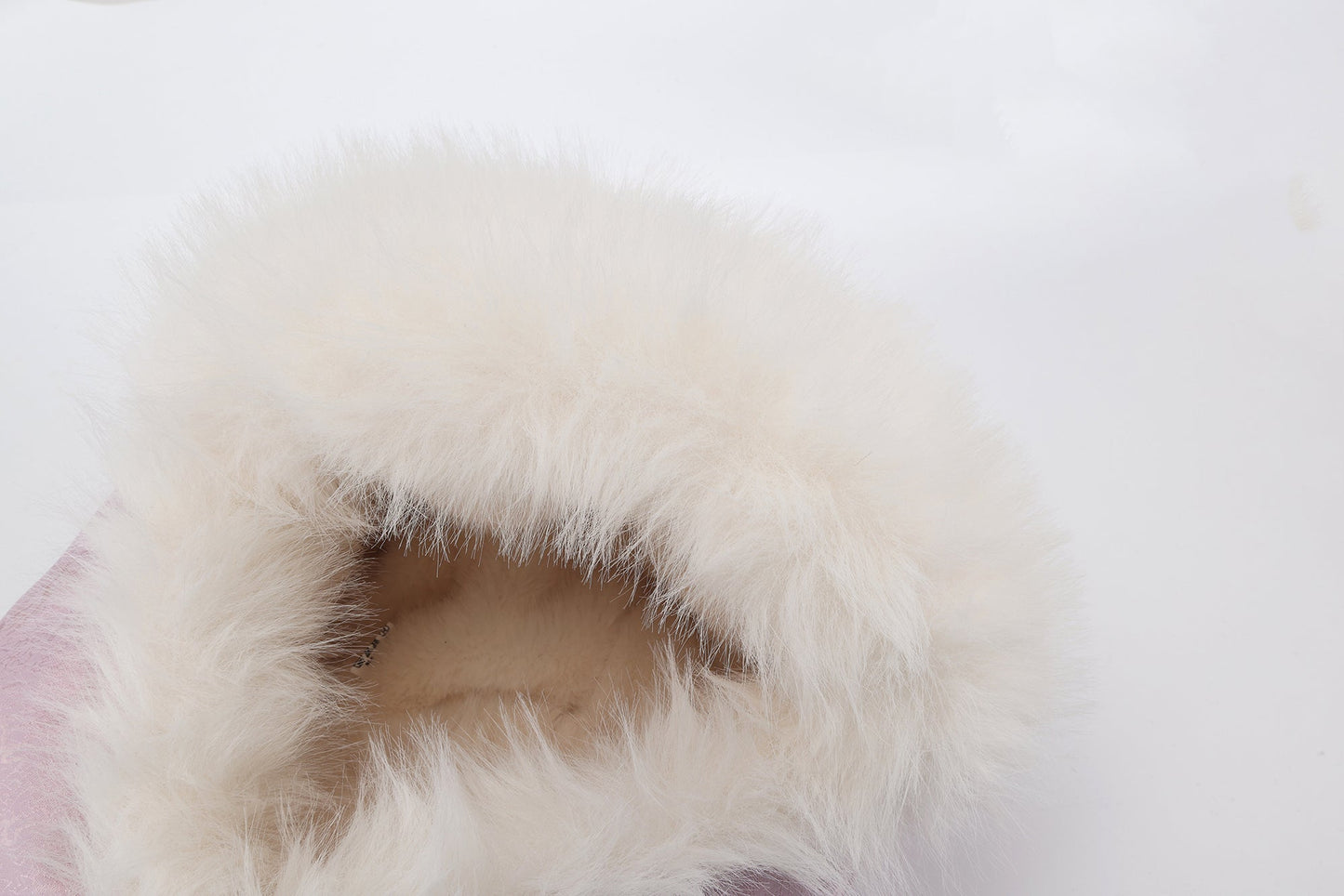 Lei Reversible Fur Trapper Hat White/Pink