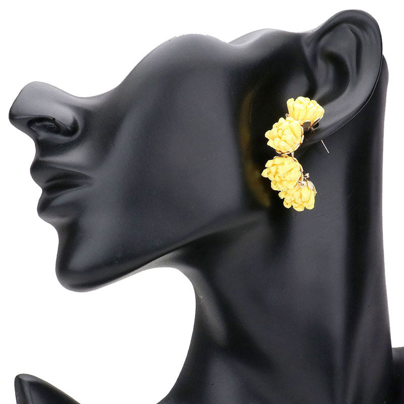 Raffia Cluster Half Hoop Earrings
