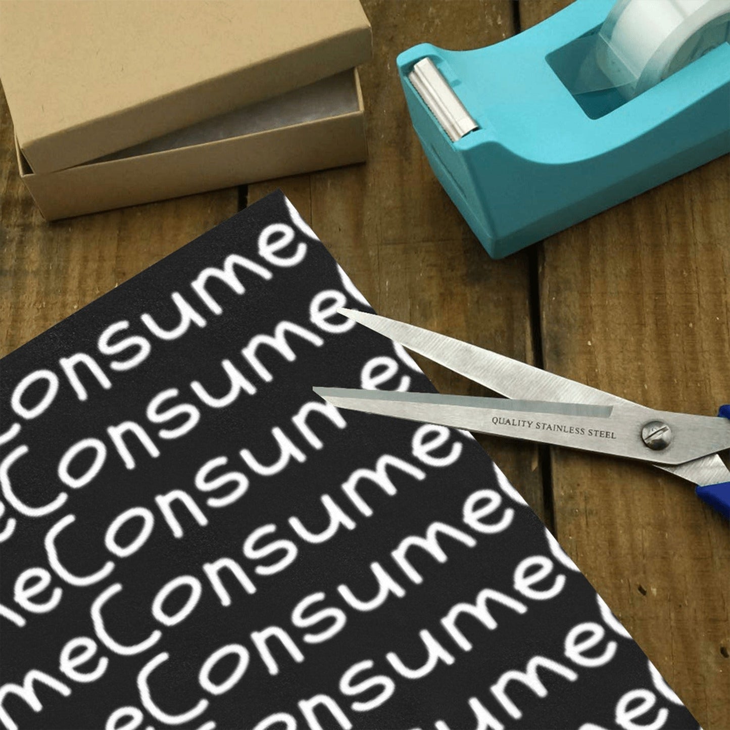 "Consume" - Wrapping Paper - Gift Wrapping Paper 58"x 23" (1 Roll)