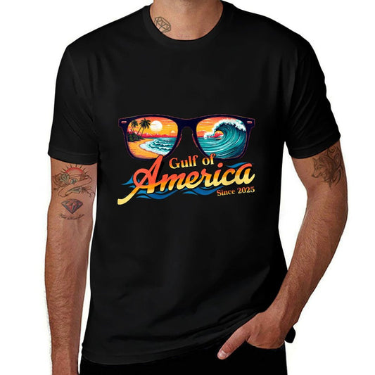 Womens Gulf Of USA America Sunglasses Welcome To America's Gulf V-Neck Odor-resistant T-Shirt