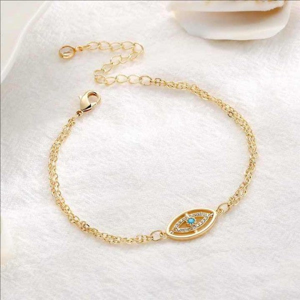 Minimal Evil Eye Bracelet
