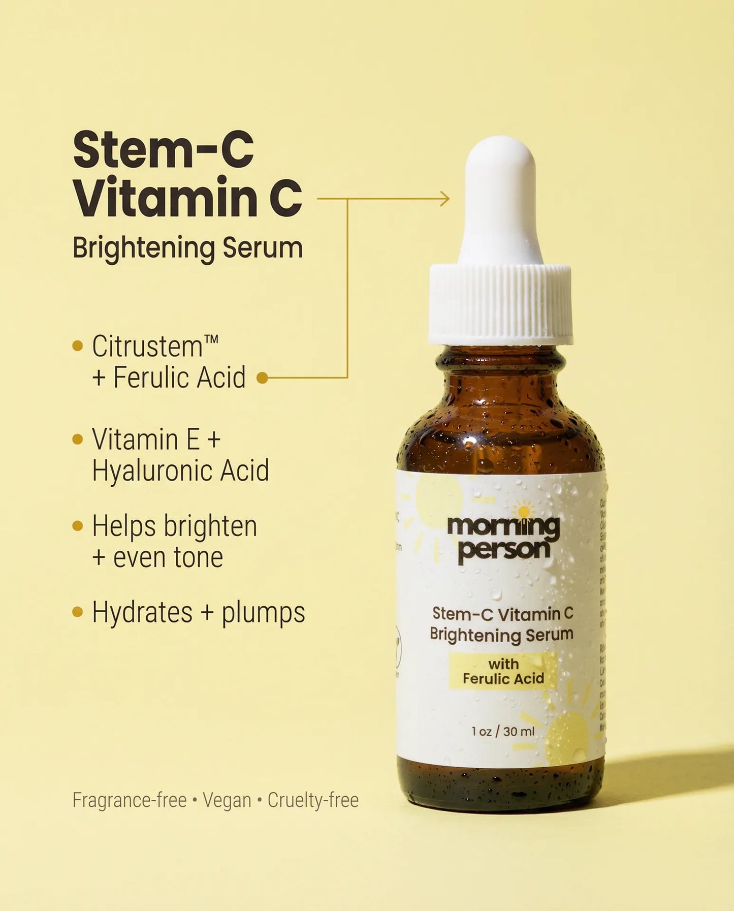 Morning Person Stem-C Vitamin C Brightening Serum with Ferulic Acid
