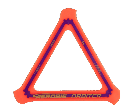 Aerobie Orbiter Triangle Boomerang Flying Disc Blue, Pink, Yellow