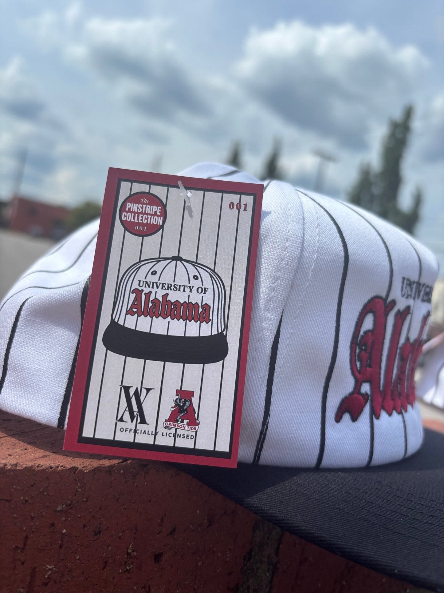 Alabama Old English Snapback Hat - Pinstripe Collection (Vol. 1)