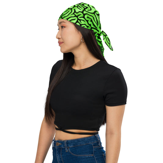 Halloween Green Brains Rave Bandana