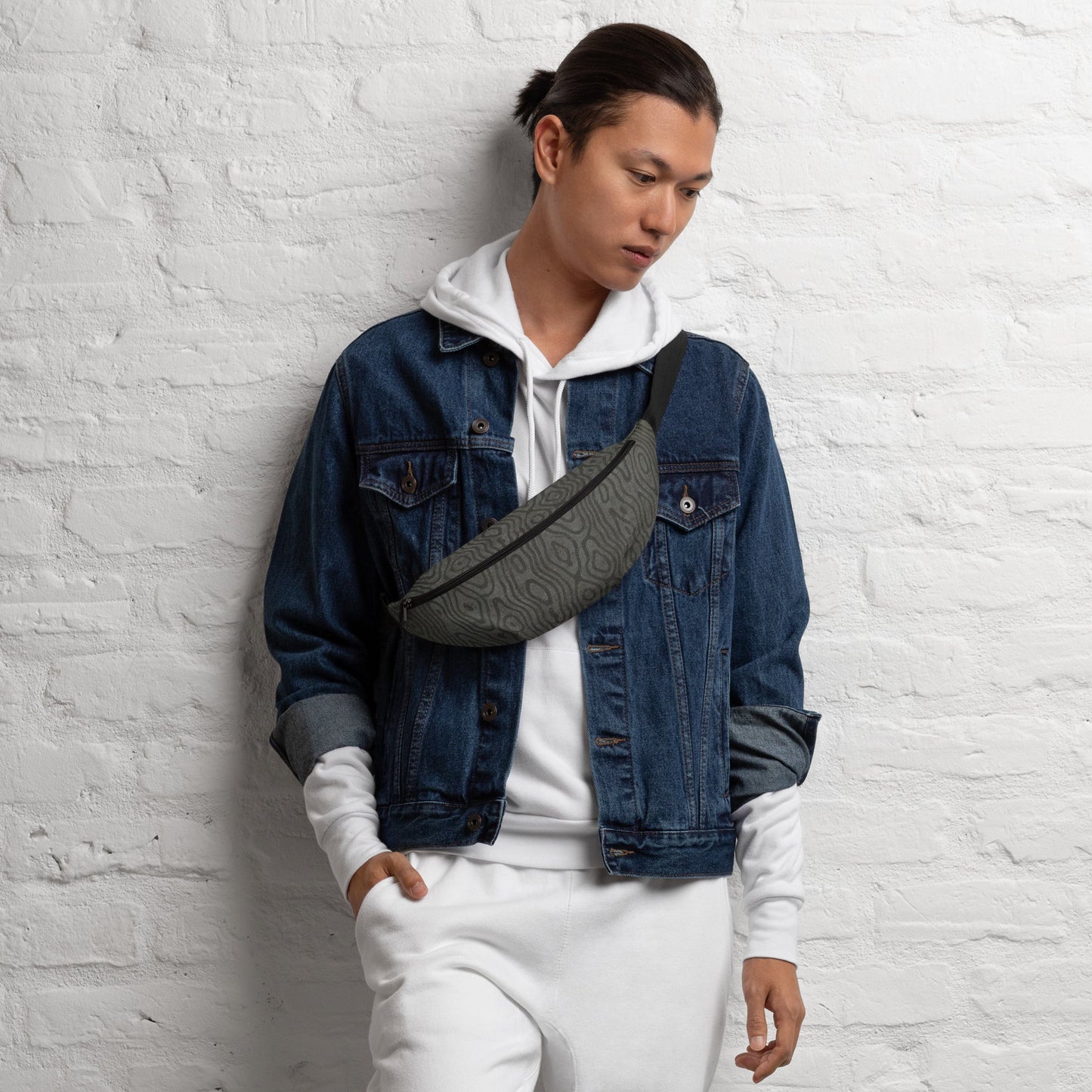Sebastian & Clementine Gray Wooden Fanny Pack