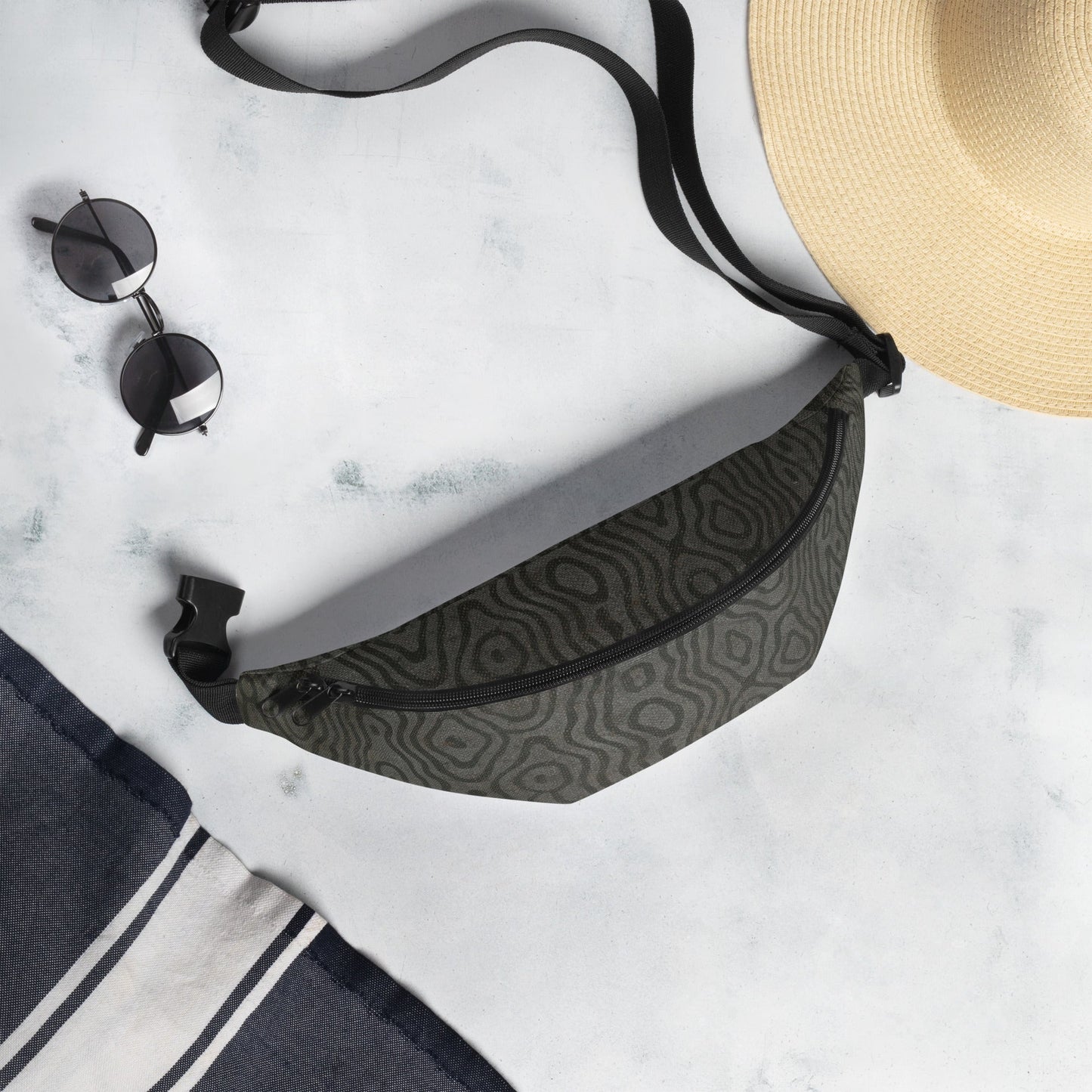 Sebastian & Clementine Gray Wooden Fanny Pack