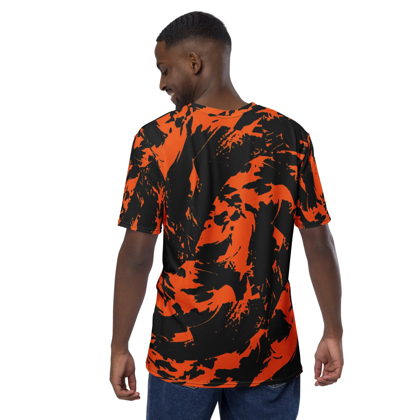 Black and Orange Spooky Paint Splatter Graffiti T-Shirt