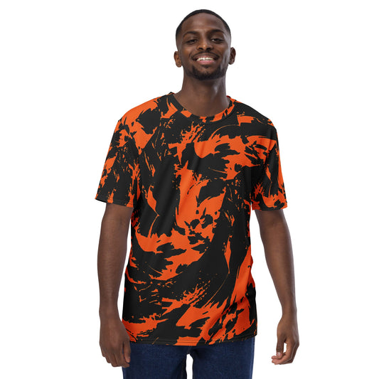 Black and Orange Spooky Paint Splatter Graffiti T-Shirt