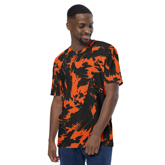 Black and Orange Spooky Paint Splatter Graffiti T-Shirt