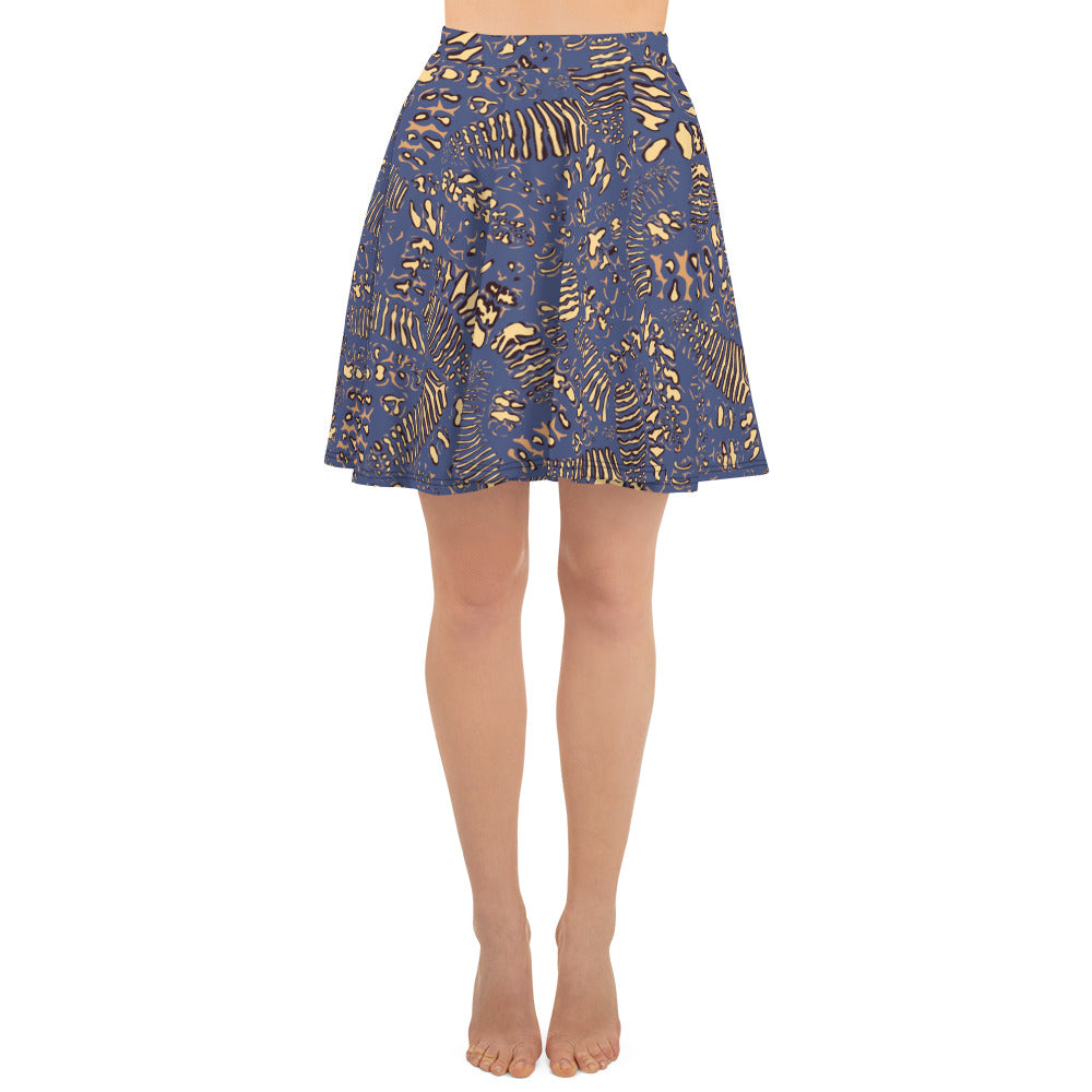 Pachyderm Print Skater Skirt