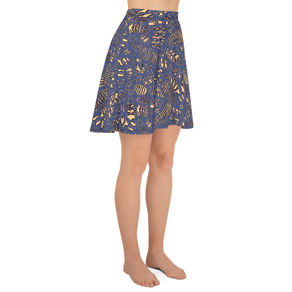 Pachyderm Print Skater Skirt