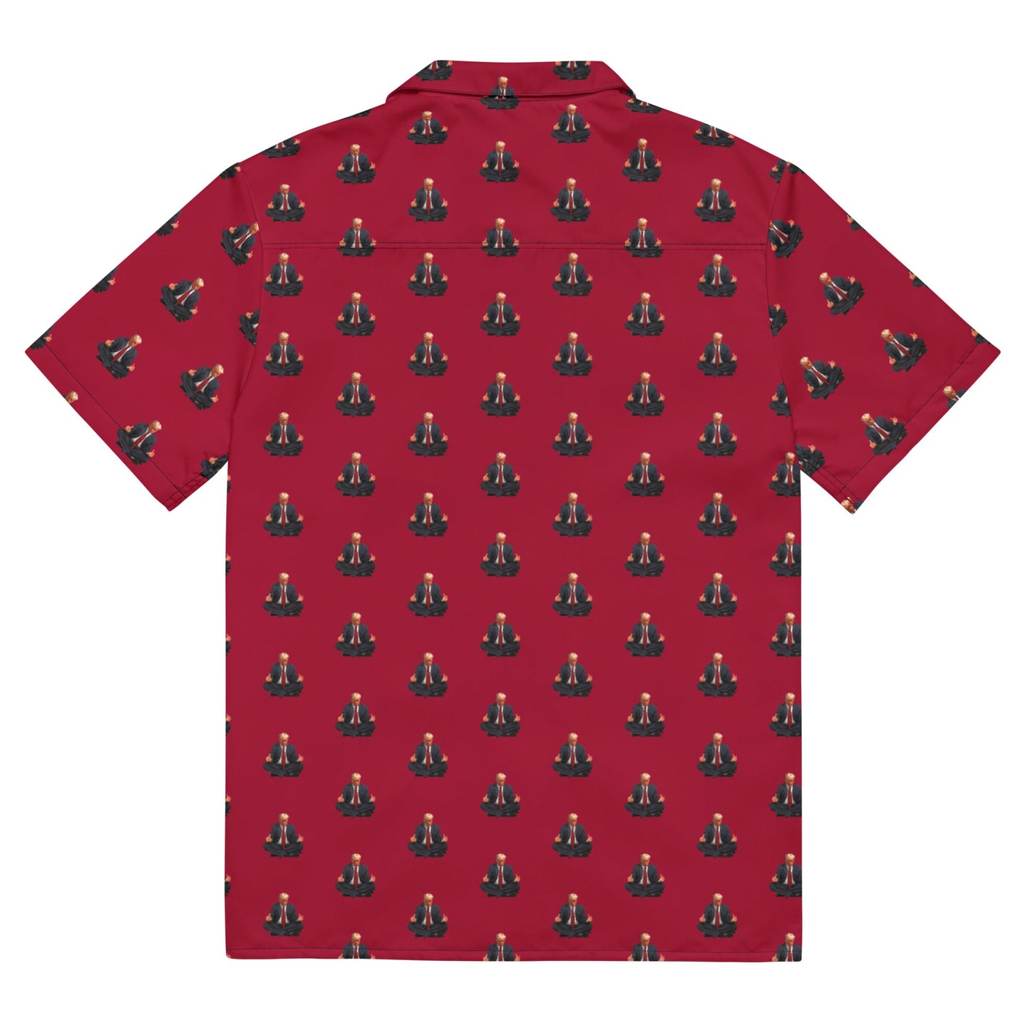 Trump Mugshot Zen Meditation Button-Up Shirt