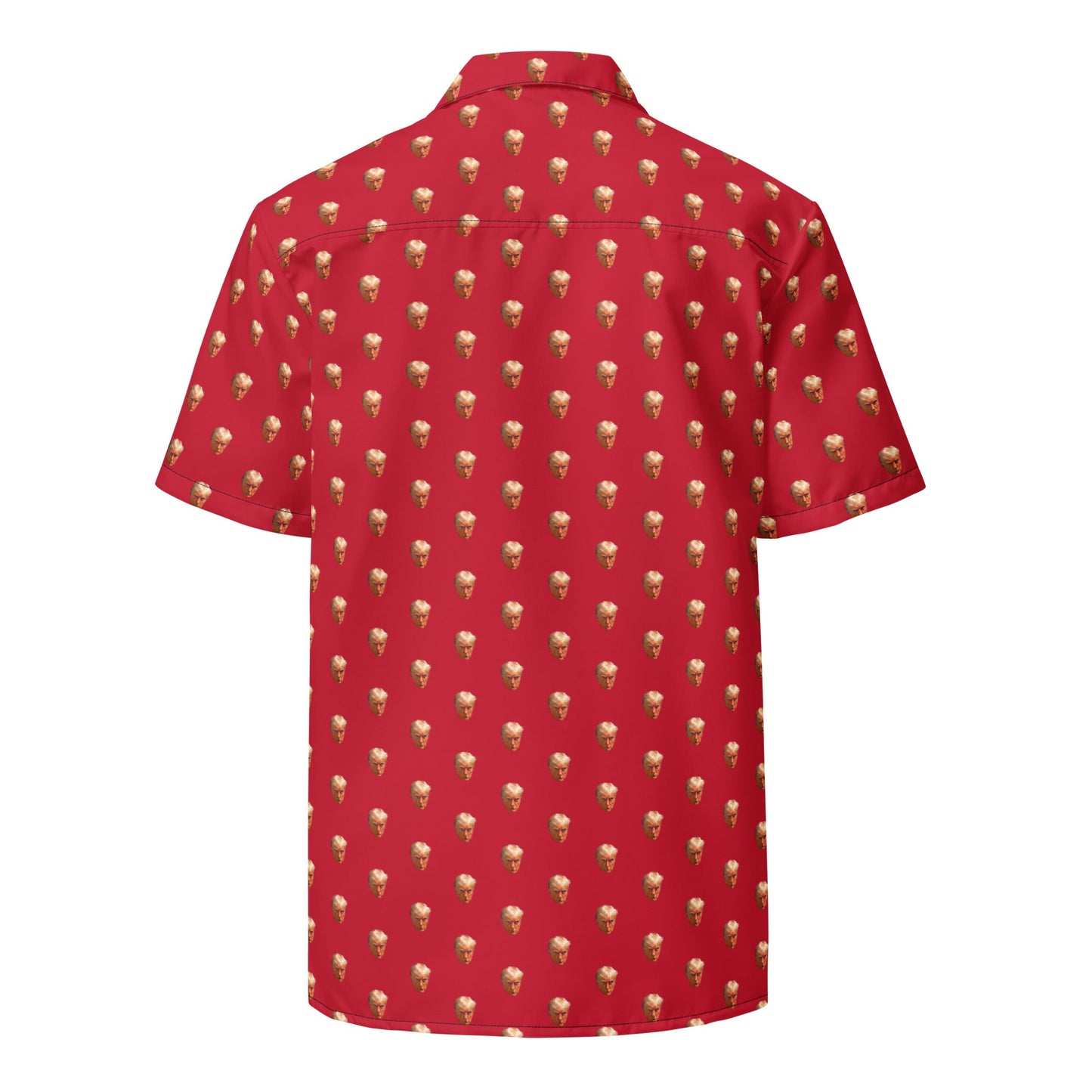 Trump Mugshot Patterned Button Up Shirt