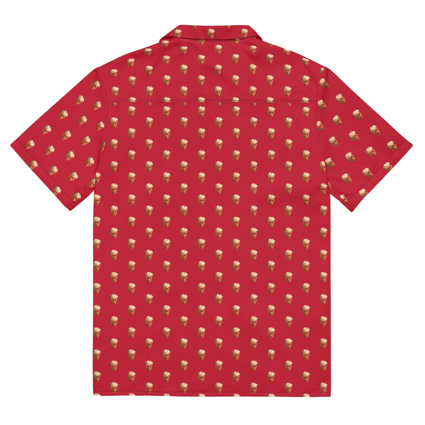 Trump Mugshot Patterned Button Up Shirt
