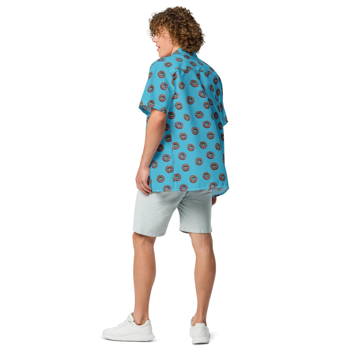 Psychedelic Donut Button Up Shirt