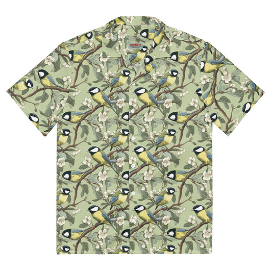 Great Tits Parus Major Button Up Shirt