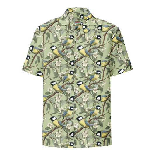 Great Tits Parus Major Button Up Shirt