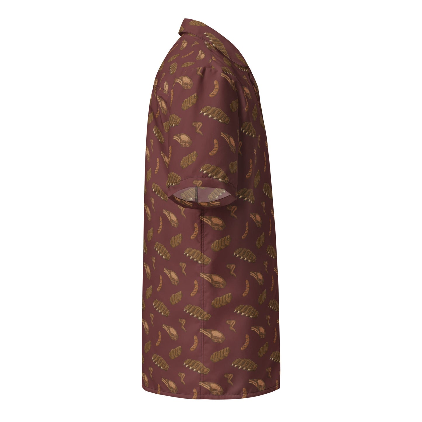Carnivora Meat Pattern Button-Up Shirt