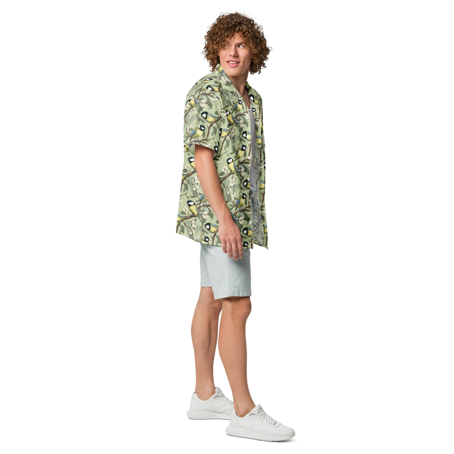 Great Tits Parus Major Button Up Shirt