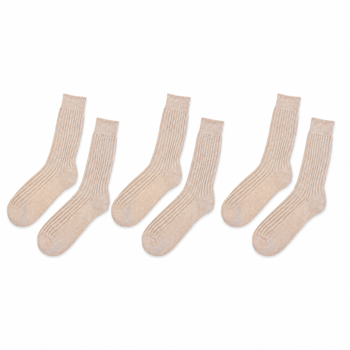 tittimitti® Men’s 100% Organic Cotton Boot Socks 3-Pack – Thick Warm Winter Crew Socks (Made in Italy)