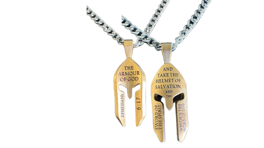 Gold Helmet Necklace
