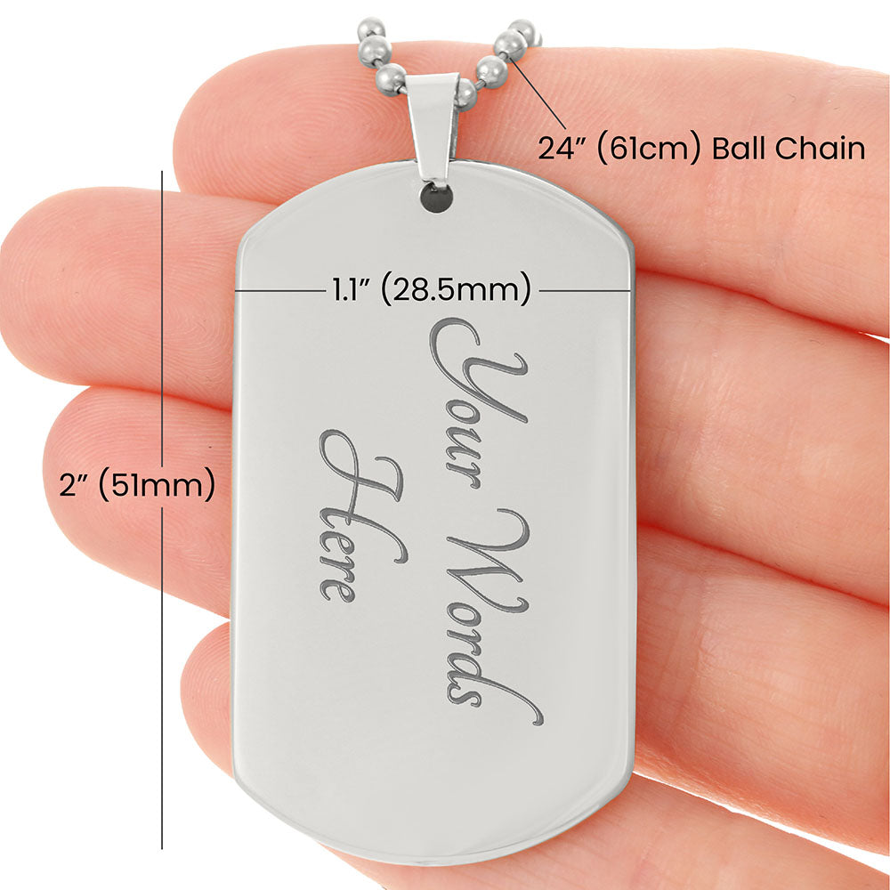 Veteran Dad Hero Luxury Dog Tag Necklace – Heroes Come Home Military Tribute Gift