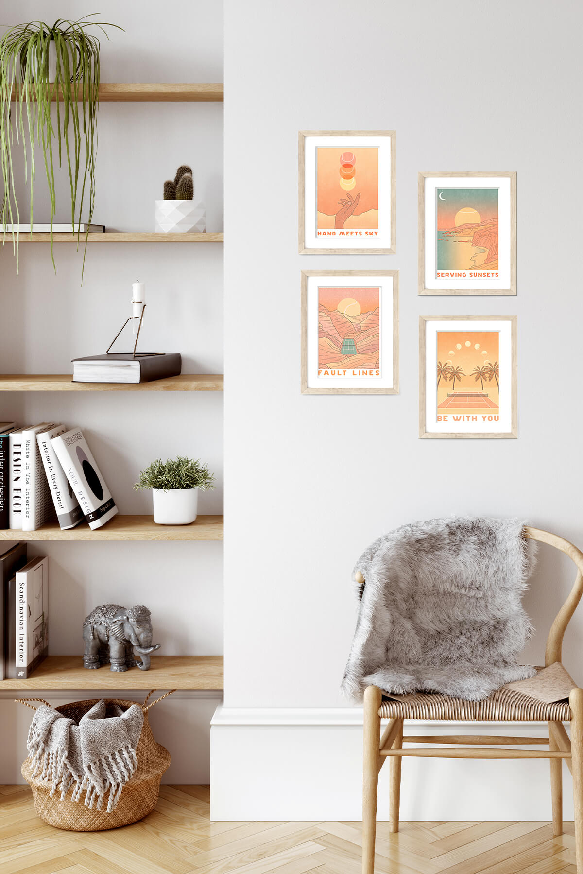 Hand Meets Sky Art Poster