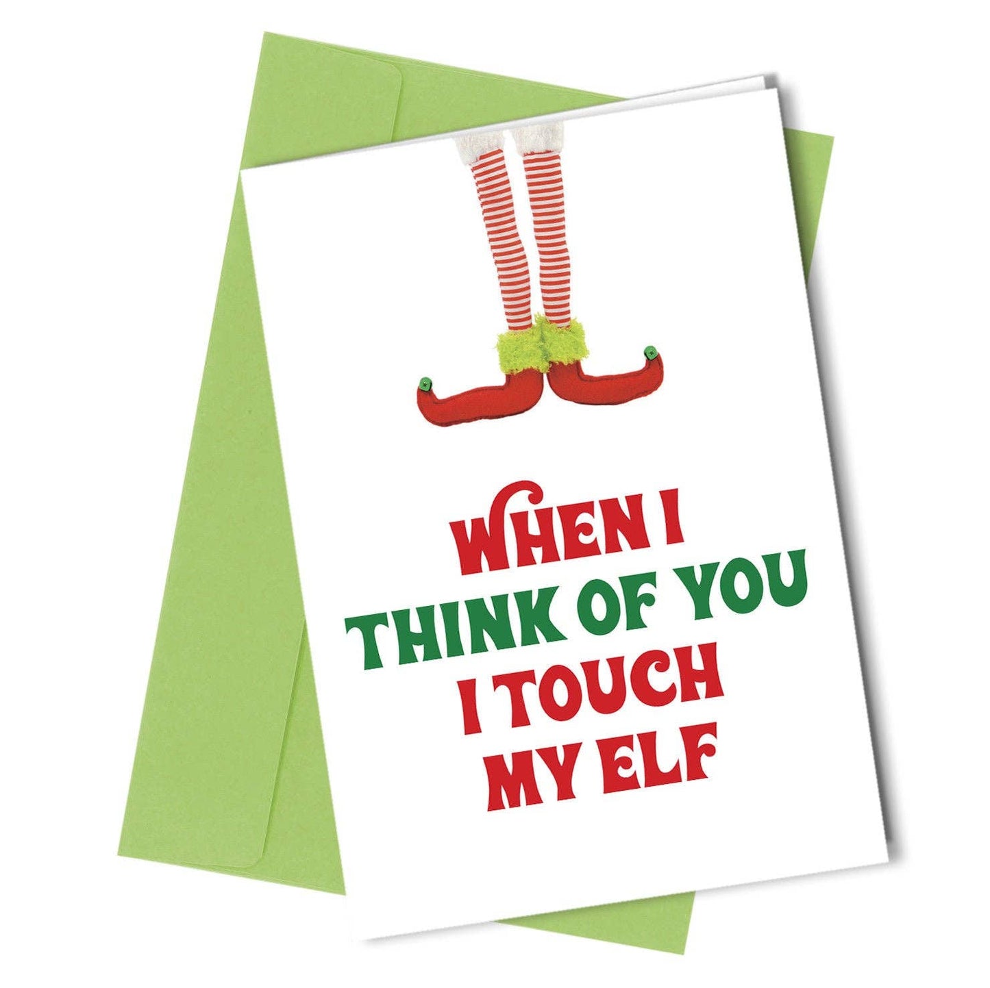 #339 Touch My Elf Christmas Card