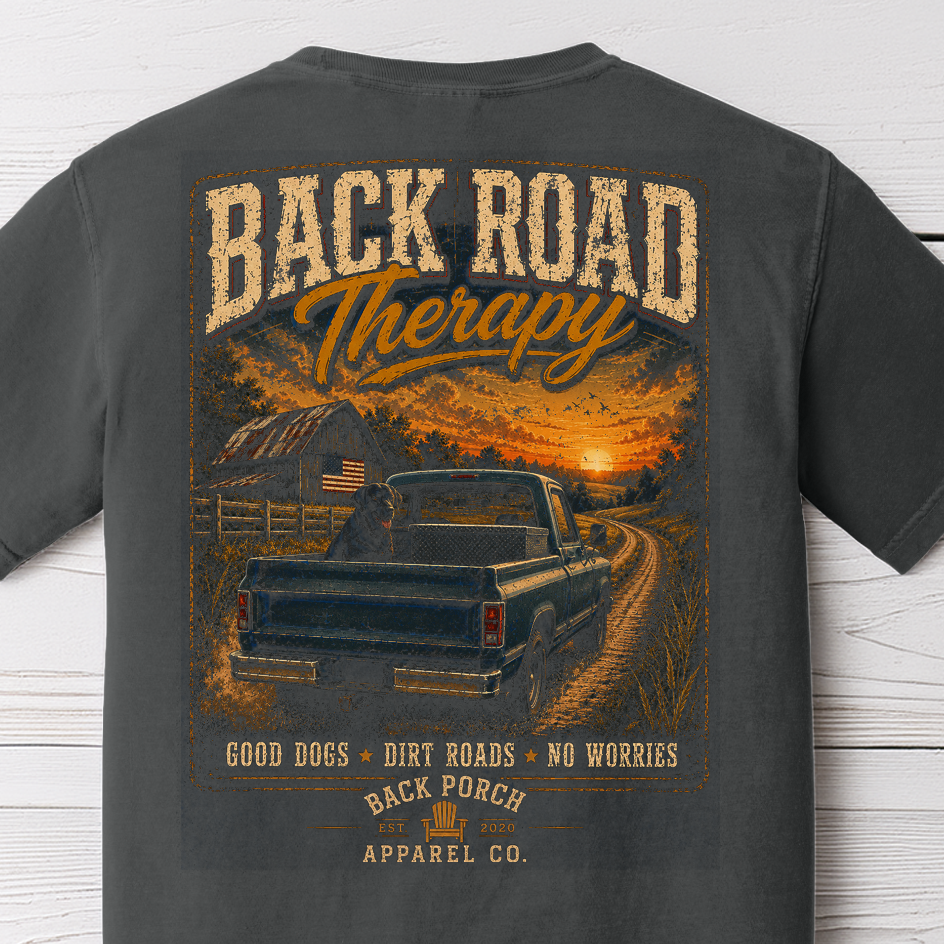 Back Road Therapy Comfort Colors Graphic Tee