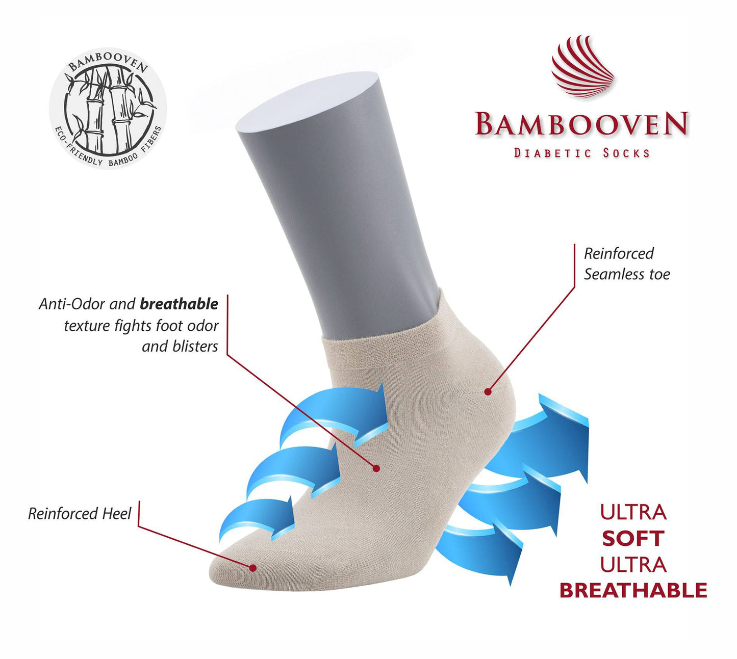Women’s Bamboo Ankle Socks 8-Pack - 598