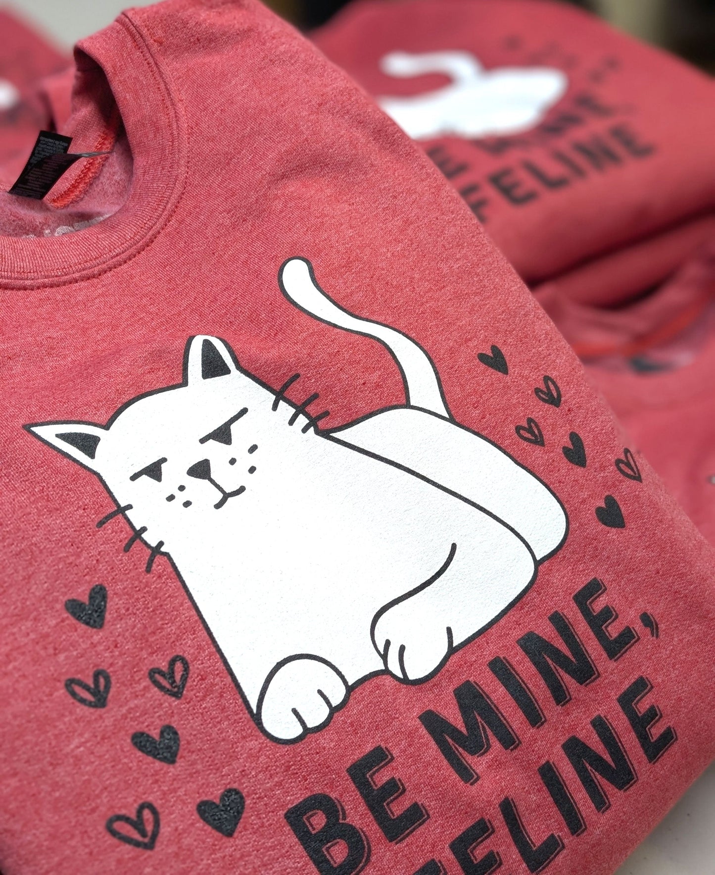 Funny Be Mine Feline Cat Lover Valentine Sweatshirt