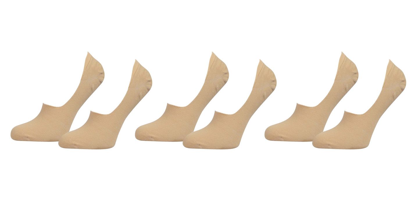 tittimitti® Women’s Organic Cotton No-Show Socks 3-Pack – Breathable Non-Slip Invisible Socks