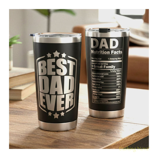 Best Dad Ever Laser Engraved Tumbler - Father's Day & Birthday Gift