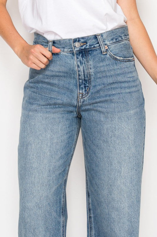 DAT1001BGM -  Unisex Tapered Baggy Jeans