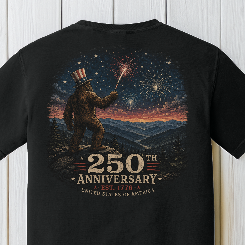 Bigfoot 250th Anniversary USA Comfort Colors Graphic Tee