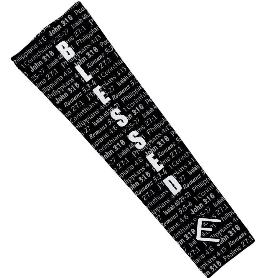 Black BLESSED Arm Sleeve Elite Athletic Gear