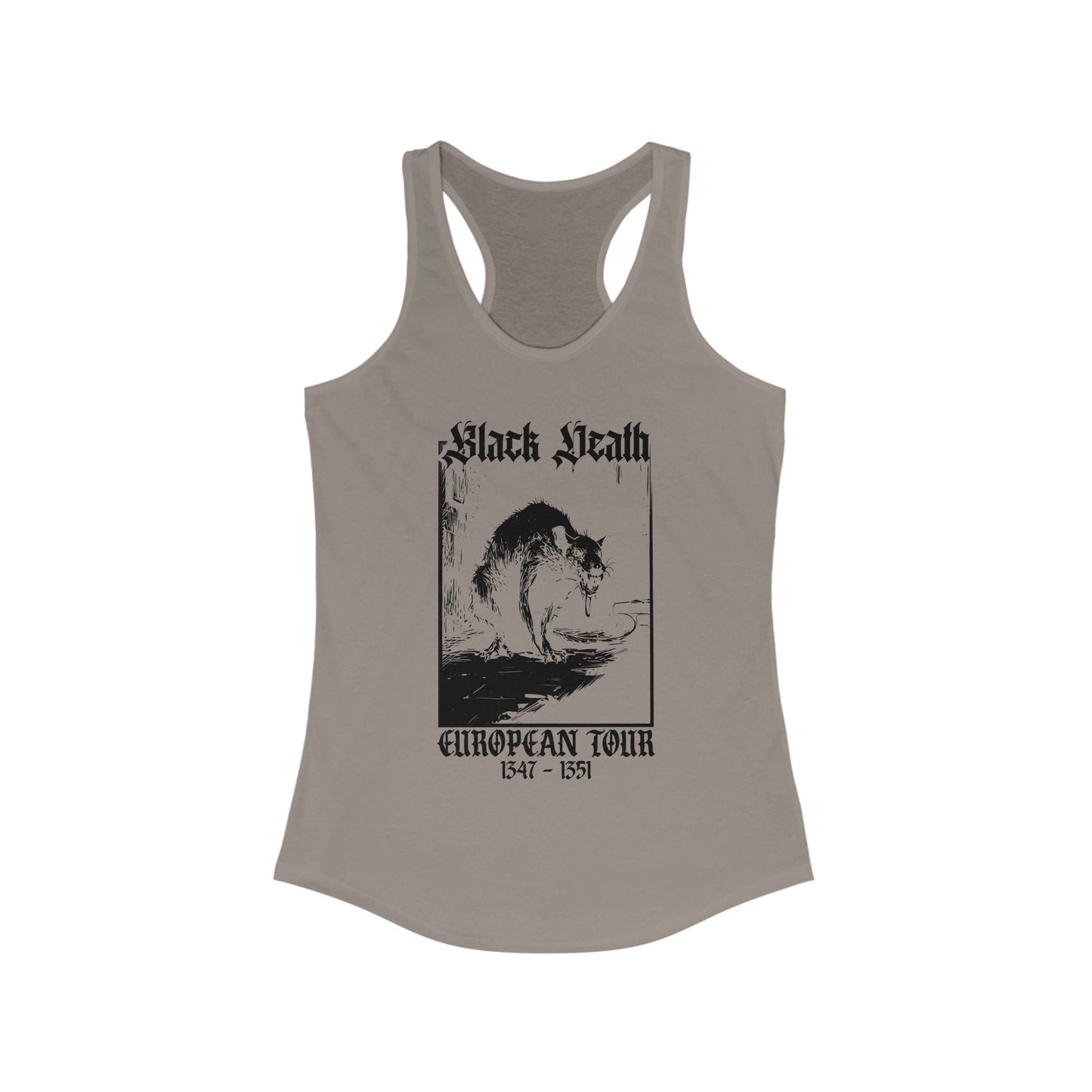 Black Death European Tour Plague Rat Women's Racerback Tank Top