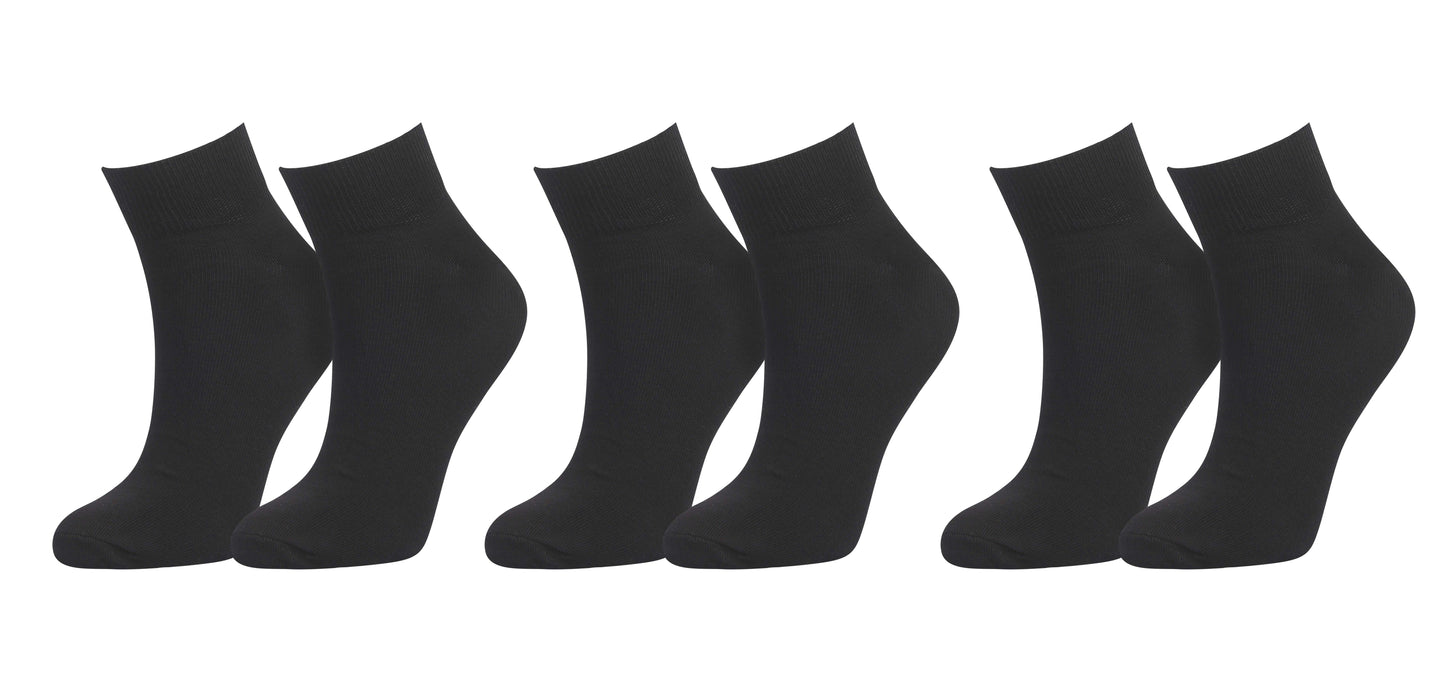 tittimitti® Women’s Organic Cotton Ankle Socks 3-Pack – Breathable Everyday Ankle Socks