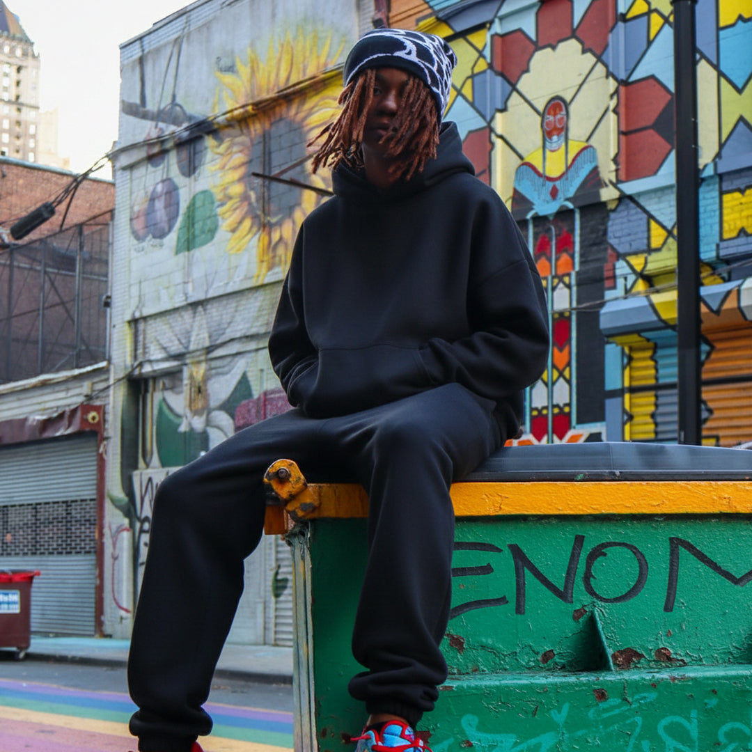 New Black Oversized hoodie