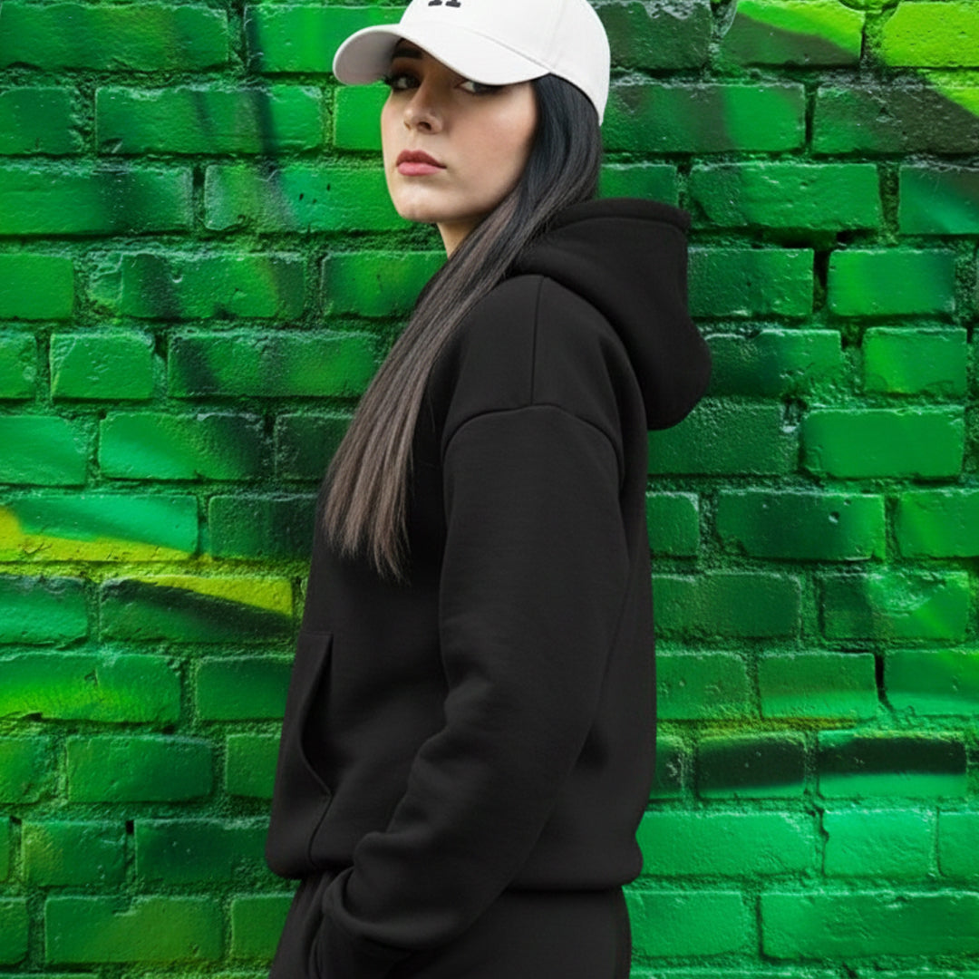 New Black Oversized hoodie