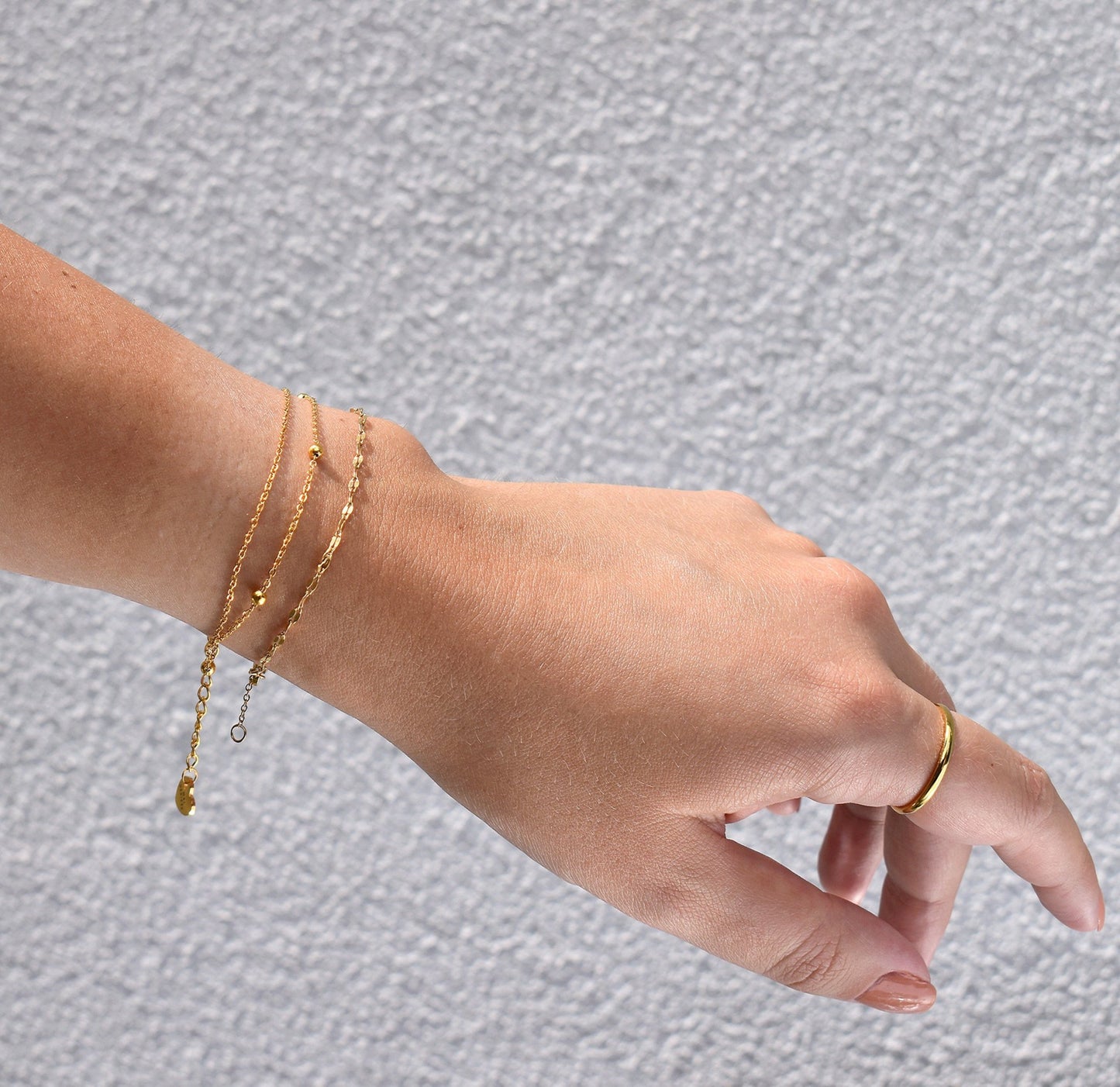 ELSIE GOLD DAINTY LACE CHAIN BRACELET